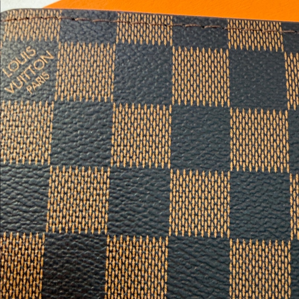 Checkered Brown and Black Wallet - Picture 2 of 8